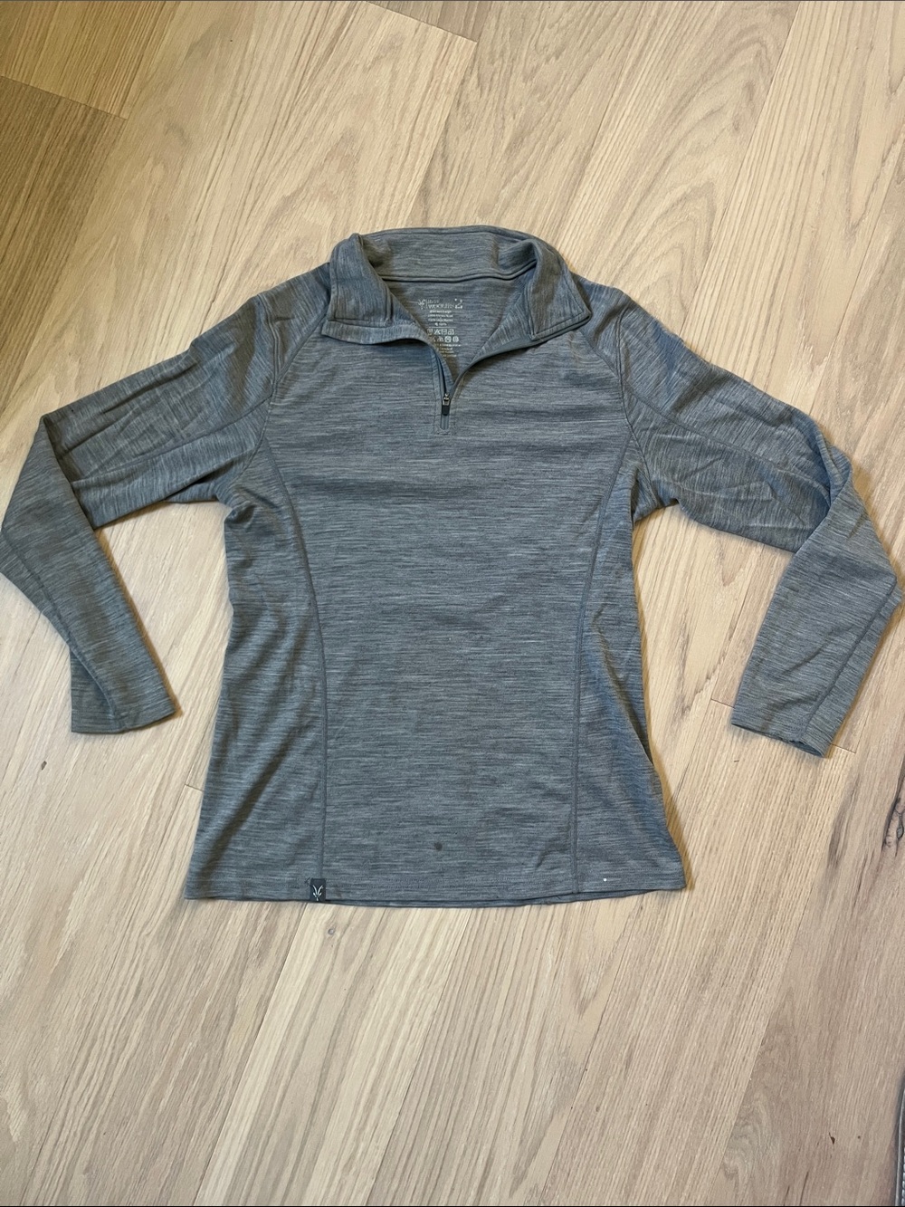 Smartwool Women's Heather Gray Merino Half-Zip Long Sleeve Top